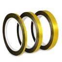 Gold Metallic Mirror Like Tape Gold Shiny Finish Mylar Film Tape for Gift Wrapping, Card Making, Crafts Decoration, Detailing Wall & Furniture(3 Rolls,1/5, 2/5, 3/5, 165 Yards)