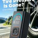 Tire Inflator Portable Air Compressor - Bike Pump with 2.88" Color Display, Real-Time Inflation Progress Bar, Air Pump with 0-150PSI Pressure Gauge, Memory Function & LED Light, Black Bike Accessories