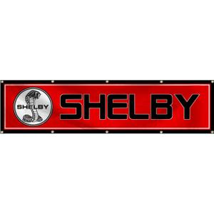 Shelby Cobra Flag Motorsport Car Racing 2x8Ft Banner