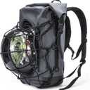 Motorcycle Backpack Waterproof 30L,Motorcycle Backpacks for Men, Motorcycle Helmet Bag, Motorbike Helmet Bag,Large Capacity Laptop Rucksack (Gray With Black)