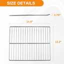 Cooking Grate Replacement Part for Masterbuilt 30 Inch Electric Smoker, 14.6" x 12.2" Grill Grids, Smoker Grates for Masterbuilt MB20071117, 20071117, MB20073519, MB26073519, MB20070421, 3 Pack