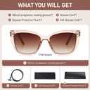 Bifocal Reading Sunglasses for Women Oversized Cat eye Fashion Sun Reader Spring Hinge Eyewear UV Protection PT2001C