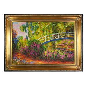 Claude Monet The Japanese Bridge Pre-Framed - Regency Gold Frame 24"X36" #MON2660-FR-650G24X36 - Framed Oil Painting
