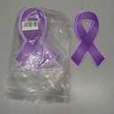 Purple Ribbon Paper Card Cutouts Awareness Donation Cutouts for Alzheimer's, Domestic Abuse, Epilepsy, Pancreatic Cancer and Other Causes (150, Purple, Medium)