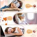 Cuffbow 6 Pack Plush Sleep Mask Set, Cute Plush Eye Masks for Sleeping, Soft Comfortable Travel Nap Blindfold, Sleepover Party Favors for Women(Cat,Colorful)
