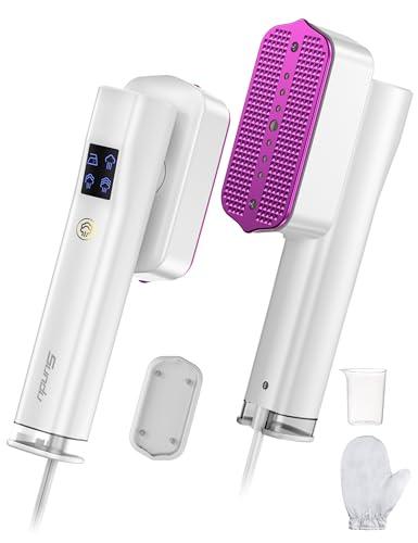 Steamer for Clothes, Sundu Portable 2-in-1 Steamer & Iron, 15s Fast Heat-up, 110ml Water Tank, Wrinkle Remover for Garment, Travel & Home Use (Purple White)