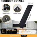Door Kick Plate, Aluminum, Scratch-Resistant Door Protector, Easy Install(Black) | Rounded Corners , Countersunk Holes , Screws Included , Easy Installation , 2mm Thick Aluminum