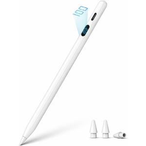 A-PCE iPad Pencil for Apple iPad 2018-2026, Fast Charging Pencil with LED Power Display, Stylus Pen for iPad 11/10/9/8/7/6th Gen, Air 5/4/3/M4/M3/M2, Pro 13"/12.9"/11"/M4, Mini 7/6/5th, White