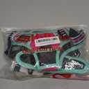 rabbitgoo Dog Harness No Pull with 2 Leash Clips, Adjustable Soft Padded, Reflective Oxford No Choke Pet Vest with Easy Control Handle for Large Dogs, Hot Pink & Turquoise, M