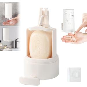 Soap Grinder for Bar Soap, Waterproof Soap Container Grinder, BarSoap Dispenser,Wall-Mounted Soap Grinding Box, Easy to Install & No Drilling for Bathroom, Kitchen, Hotel