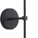 KCO Lighting Mid Century Modern Bathroom Wall Light Minimalist Black Slim Wall Sconces Milk Glass Globe Wall Sconce Industrial Wall Mounted Lamp Long Wall sconces Indoor