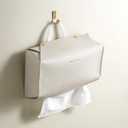 OLETHA Hand Towel Box Cover Compatible with Kleenex Disposable Paper Hand Towels - Bottom Covered & 3-Way Mounting Design - Aesthetic Bathroom Decor Accessories - Light Taupe