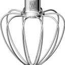 Heavy Duty Whisk Attachment for KitchenAid 4.5-5QT Tilt-Head Stand Mixers- Extra Thick Stainless Steel Wire Whip for Fast Whipping, Commercial Grade for Large Batches, Dishwasher Safe(Replaces K45WW)
