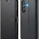 for Samsung Galaxy A25 5G Wallet Case with RFID Blocking Credit Card Holder, PU Leather Folio Flip Kickstand Protective Shockproof Cover Women Men for Samsung A25 Phone Case (Black)