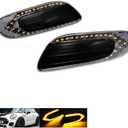 2x Clear Lens LED Side Marker Turn Signal Light Blinker Lamp For 2014-2020 Mini Cooper F55 F56 Hatchback F57 Convertible (Clear Lens)