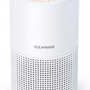 Fulminare Air Purifiers for Bedroom, FULMINARE H13 True HEPA Air Filter, Quiet Air Cleaner With Night Light, Portable Small Air Purifier for Home, Office, Living Room (White)