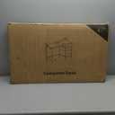 Lufeiya Gaming Desk with LED Lights and Power Outlets, 47 Inch Home Office Desks with Keyboard Tray, Computer Desk with File Drawers Cabinet, Writing Table PC Desks with Monitor Stand, Rustic Brown