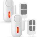 Satisure Door Alarms for Kids Safety, 2 in 1 Alarm & Chime with Remote, Window/Pool Alarms for Home Security, Sliding Glass Doors, Wireless Alarm for Home Hotel(2 Pack, White)