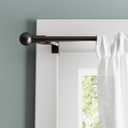 Zenna Home Tension Curtain Rod, No Drill Adjustable Window Curtain Rod with Decorative Round Finials, Easy Install Telescoping Rod, 48 - 84 Inches, Oil Rubbed Bronze
