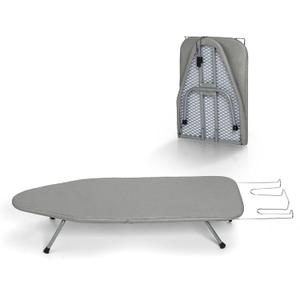 Tabletop Ironing Board with Iron Rest, Small Ironing Board Foldable with Heat Resistant Cover, BlissBoard Mini Compact Iron Table for Dorms, Aprtment and Travel, 31"x12", Grey