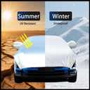 Half Car Cover Car Cover for Sunshade Half Car Body Cover Snow Cover Waterproof Universal Silver with Cotton (SUV)