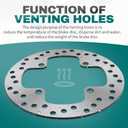 M MATI Rear Left/Right Brake Disc Rotor for Yamaha Grizzly 550 YFM550 2009-2014 Grizzly 700 YFM700 2007-2020 1HP-F582V-00-00