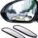WildAuto Blind Spot Mirror, 5" Wide Horizontal Viewing Angle, Side Mirror Blindspot Can Up and down Adjustment, Adhesive
