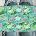 142Pcs Hawaiian Birthday Party Plates and Napkins Tropical Luau Party Decorations Palm Leaves Tableware for Summer Beach Birthday Hawaiian Luau Party Supplies