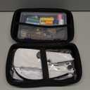 Handheld Sewing Machine Heavy Duty, with Blue Leather Storage Case and 110-Piece Sewing Kit, Mini Portable, Ideal for Adults & Beginners, Complete Set of Quick Home Clothing Repair Tools, Good Gift