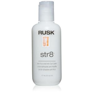 RUSK Designer Collection Str8 Anti-Frizz and Anti-Curl Lotion, Light, Greaseless, Temporarily Removes Curl and Eliminates Frizz, White 6 oz