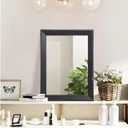AAZZKANG Wall Mirror Black Rectangle Mirrors for Wall with Wood Framed Decorative for Bedroom Bathroom Living Room Farmhouse Entryway Hanging Small