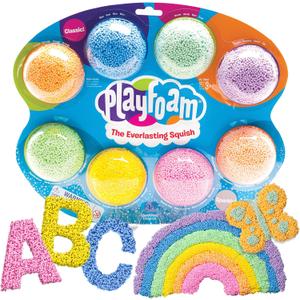 Educational Insights Playfoam 8-Pack: Classic & Sparkle - Sensory Toys & Squishy Fidget Toys for Kids, Squishy Foam Blocks, Non Sticky Dough, Sensory Bin Filler & Classroom Tools, Gifts for Ages 3+