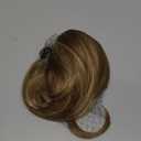 Clip on Ponytails for Women - 10 Inch Short Ponytail Extension, Straight Pony Tails Hair Extensions, Synthetic Hair Extensions Ponytail, Clip in Ponytail (Dark Blonde with Beige Blonde Highlights)