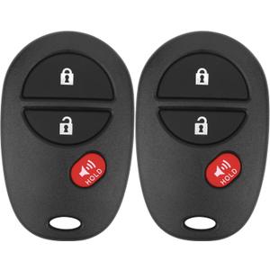 Key Fob Replacement for 2008-2013 Toyota Highlander/ 08-18 Sequoia/ 04-17 Sienna/ 05-16 Tacoma/ 07-18 Tundra Car Keyless Entry Remote Control,GQ43VT20T,3 Buttons,2Pcs