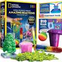 National Geographic Amazing Chemistry Set - Chemistry Kit with 45 Science Experiments Including Crystal Growing and Reactions, Science Kit for Kids, STEM Gift for Boys and Girls 