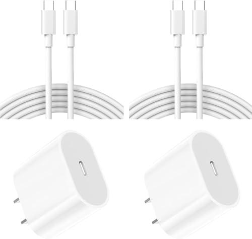 iPhone iPad Fast Charger, 2-Pack 35W USB C Super Fast Charger with 10FT Long Type C to C Charging Cable for iPhone 17 16 15 Pro Max, iPad Pro 13/12.9/11 inch, iPad 10th/11th(A16), iPad Air