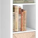 CTESNE【2026 Wooden Thick Frame 3 Cube Storage Organizer Shelf with Anti-Tipping Kits + Reversible Open Back Bookcase, Horizontal and Vertical Dual-use（White,11inch）