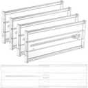 Vtopmart 4 Pack 6" Tall Upgrade Drawer Dividers for Big and Deep Drawer, 12.8"-22.3" Adjustable Expandable Dresser Drawer Organizer, Clear Plastic Separators for Dresser, Baby Supplies, Kitchenware