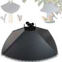 Upgrade Metal Squirrel Baffle for 4x4 Post - 17 inch Outdoors Squirrel Guards Proof with Spikes for Hanging Bird Feeders Baffle, Effectively Keep Squirrels and Raccoons Off Birdhouse