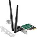 Wireless-AC 1200Mbps (2.4GHz 300Mbps and 5GHz 867Mbps) PCIE WiFi Adapter, PCIE WiFi Card, Intel Wireless-AC 7265 Network Adapter for Windows 11,10, 8.x, 7 (32/64bit) Desktop PCs (PCIE-AC7265)