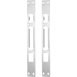 2Pcs Door Security Strike Plates - Heavy Duty Stainless Steel Long Plate for Enhanced Home Security, Easy Installation Door Lock Reinforcement