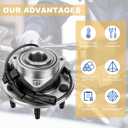 515036 Pair 2 Front Wheel Hub & Bearing Assembly for 4WD 1999-2007 Chevy GMC Silverado Sierra Avalanche 1500, Yukon XL Suburban 1500 Tahoe Cadillac Escalade ESV EXT