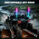 Ehaho 2PCS 4FT Whip Lights w/Spring Base, RGB Chasing, APP & Remote Control