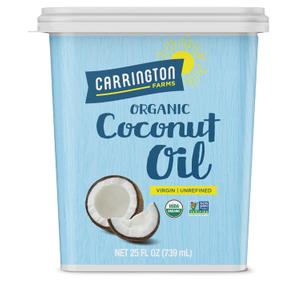 Carrington Farms Virgin Organic Coconut Oil, Gluten Free, Unrefined, Cold Pressed, 25 oz. (Ounce), Coconut Oil For Skin & Hair Care, Cooking, Baking, Smoothies (25 Fl Oz (Pack of 1)) BB 9/7/25