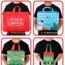 20 Pack Christmas Gift Bags Assorted Sizes, Reusable Heavy Duty Tote Bags with Handles - 4 Extra Large, 8 Large, 4 Medium, 4 Small, Christmas Bags for Gifts, Holiday Shopping, Xmas Party Favors
