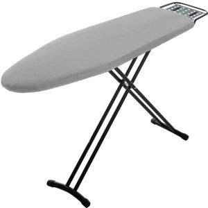 Ironing Board Full Size, RAINHOL 43"x13" Heavy Duty Compact Iron Board with Iron Rest, Height Adjustable Sturdy Iron Stand, Grey Cover with Extra Thick Padding