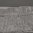 decorUhome Faux Fur Spring Throw Pillow Covers 18x18 Set of 2, Decorative Soft Plush Striped Neutral Couch Pillow Covers with Velvet Back for Sofa, Bed, Living Room Home, Grey