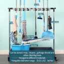 broom and mop holder put wet mops movable Commercial mop rack cleaning tool cart storage for garden garage organizer mop drain rack
