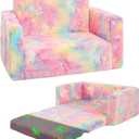 inhand Toddler Chair Comfy,2-in-1 Soft Toddler Couch Fold Out for Kids,Convertible Sofa to Lounger,Gift for Girls and Boys 1-8 Birthday,Unicorn,Medium