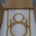 LAUCHUH 3 Tier Serving Stand Serving Dishes for Entertaining Porcelain Oval Bowl Set Tiered Serving Tray for Fruit, Vegetable, Nuts, Salad, Chip Dip Bowl Set for Valentine's Day, Gold